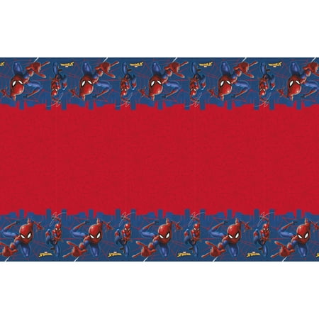 Spiderman Birthday Plastic Party Tablecloth, 84 x 54in