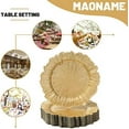 thumbnail image 6 of Gold Charger Plates Set of 12, Reef Plate Chargers for Dinner Plate, Round Plastic Table Chargers for Thanksgiving, Christmas, 6 of 7