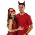 thumbnail image 5 of FUNCREDIBLE Devil Horns Headband Glasses Set | Glitter Devil Ears Headband with Heart Shaped Devil Glasses, 5 of 8