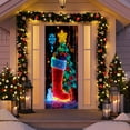 thumbnail image 4 of Festive Christmas Door Cover Decoration - Durable Door Hanging Tapestry, Vibrant Holiday Prints for Home Entrance, Party Decor & Christmas Celebrations, Easy To Hang Door, 70.8*35.4in, F, 4 of 9