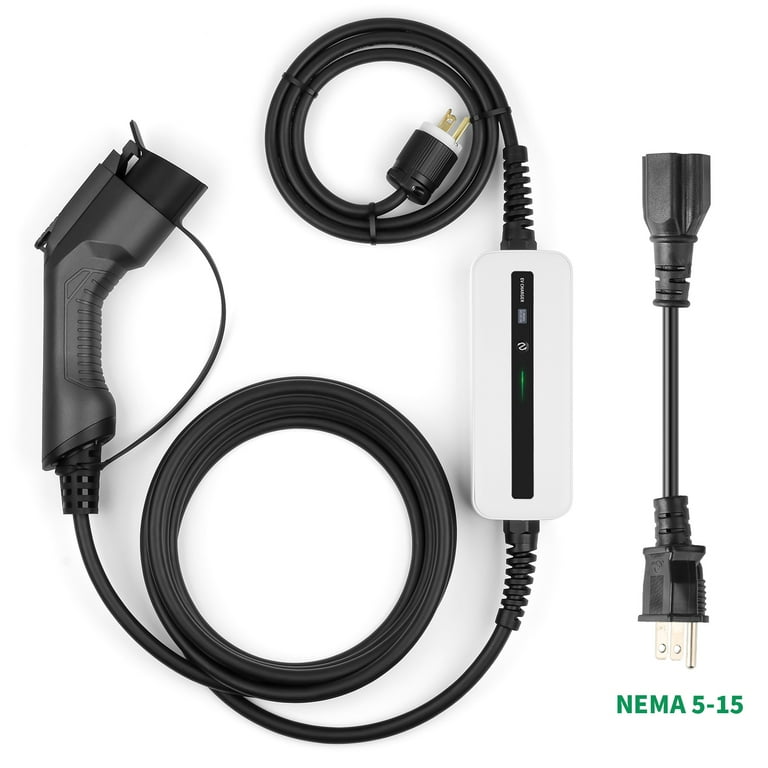 LEFANEV EV Charger Level 2 Cable 2.2 3.6KW 10 16A 100 250V NEMA 6 20 25FT Portable Home Electric Vehicle Charging Station with NEMA 5 15 to NEMA