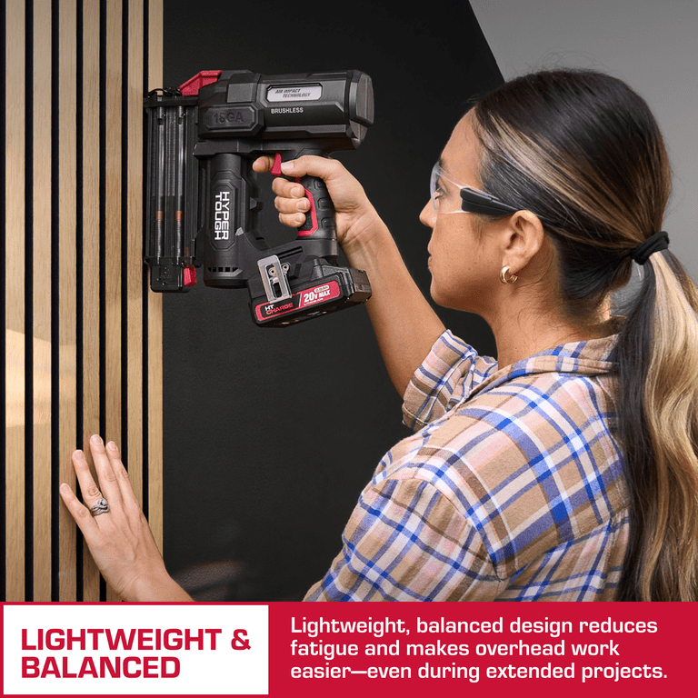 Hyper Tough 20V Max Brushless Cordless 18-Gauge Brad Nailer Kit, 2