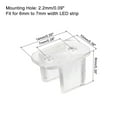 thumbnail image 2 of Unique Bargains LED Neon Mounting Clips Fixing Clamps Holder Fit 6mm to 7mm Silicone LED Neon Strip Lighting Clear 30 Pack, 2 of 5