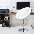 thumbnail image 4 of Giantex 1Pc Adjustable Modern Swivel Round Tufted-White, 4 of 7