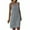Gray, variant on QUYUON Womens Short White Dress Summer Hollow Out Crew Neck Sleeveless Tank Dress Casual Loose Linen Knee Length Dress A-Line Tunic Dress Beach Sundress Green_D S