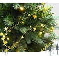 thumbnail image 4 of 25 Ft Star Garland Tinsel Star Wire Garland for Christmas Tree Decor Ornaments Party Accessory Decorations, 2 Pack Gold, 4 of 5