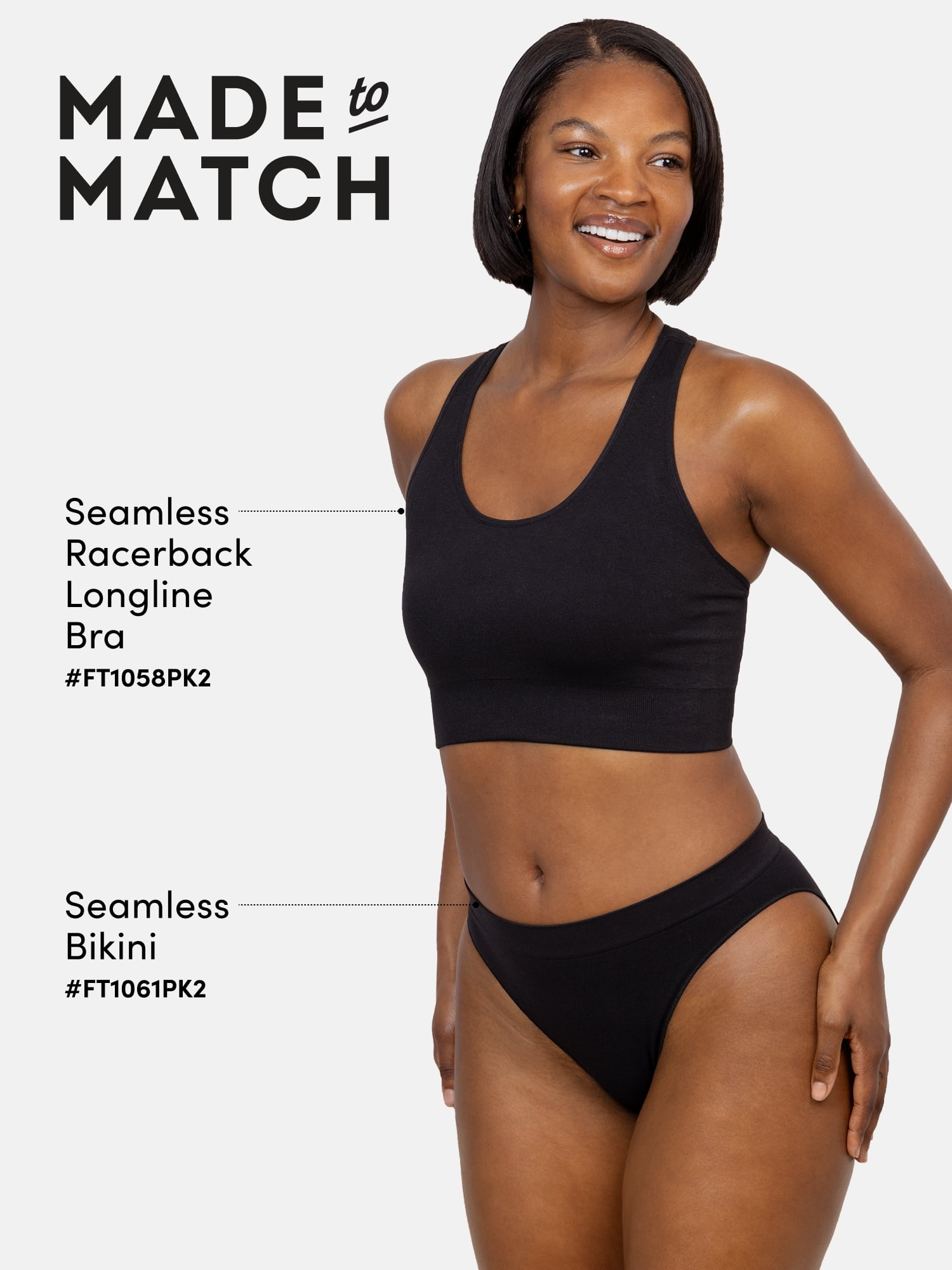 Fruit of the Loom Women's Seamless Bikini, 2-Pack, Sizes S-XXXL