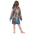 thumbnail image 7 of FORMRS Niños Bathrobe Unisex Hooded Robe Soft Plush Pajamas Sleepwear, Size 7-9T, Astronaut in Space Pattern, 7 of 7