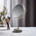 thumbnail image 2 of Kibi USA Circular Free Standing Magnifying Make Up Mirror Brushed Nickel, 2 of 2
