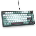 thumbnail image 1 of Clavier Filaire à 75 % avec Bouton, Clavier de Jeu à 75 % à Commutation à Chaud avec Montage à Joint, Commutateur Rouge, Rétroéclairé RVB Clavier Mécanique TKL 82 Touches, Clavier Compact NKRO pour PC L, 1 of 7