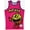 Pink, variant on Pac-Man Video Game Men's Headgear Classics Premium Embroidered Basketball Jersey (Large, Pink)
