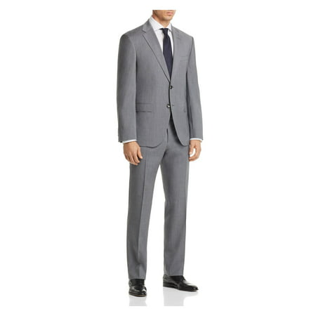 UPC 728677704792 product image for HUGO BOSS Mens Boss Black Label Gray Flat Front Straight Leg Stretch Suit 42R 38 | upcitemdb.com