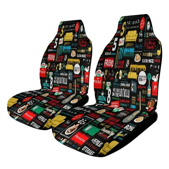 FRIENDS TV SHOW COLLAGE Car Seat Covers Car Accessories Pack of 2 Universal Front Seat Protective Cover