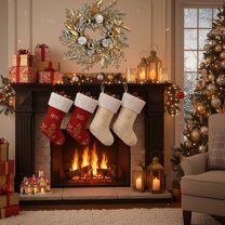 xaoyunyn Elegant Christmas Ornament for Doorways Walls Fireplaces and More Stable Plastic with Festive Easy Installation for Indoor and Outdoor Holiday Décor