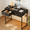 Black, variant on Pinmoco 32" Small Computer Desk with RGB LED Lights & 2 Fabric Drawers, Modern Dorm Study Desk for Small Spaces, White