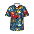 thumbnail image 1 of Fotbe Vehicles Cartoon with Funny Drivers Camisa Hawaiana para Hombre Unisex – Camisa Casual de Verano con Botones de Manga Corta de Algodón y Lino,3X-Large, 1 of 7