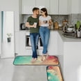 thumbnail image 4 of Kitchen Rugs 2 Piece Waterproof Non Slip Kitchen Kitchen Rug Set for Sink Office Kitchen Cafe,Colorful Landscape Field, 4 of 6