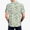 thumbnail image 4 of Daiia Daisies Flowers Pattern Men’s Polo Shirts,Solid Deck Shirt,Classic Fit, Breathable Cotton Polo for Casual and Sport Wear-4X-Large, 4 of 9