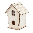 thumbnail image 2 of Natural Wooden Bird House,DIY Bird Feeder Houses Unfinished Birdhouse Decorative,Weatherproof Birdhouse for Decorative Garden Accessory for Backyard,Patio & Outdoor Use, 2 of 7