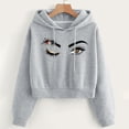 thumbnail image 2 of Vedolay Womens Hoodies Zip Up Hoodies for Women 2023 Fall Fashion Sweatshirt Long Sleeve Pullover Casual Top,Gray M, 2 of 3