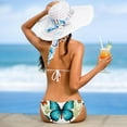thumbnail image 5 of Flower Butterfly Detachable Sponge Adjustable Strap Bikini Set Two-Pack Swimsuit for Women, 5 of 6