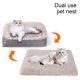 thumbnail image 5 of Esterilla para la cama para mascotas | Colchón de vellón para perros y gatos | Soporte grueso y antideslizante lavable | Beige gris | 61x51cm | Colchoneta para mascotas suave, cálida y transpirable, 5 of 6