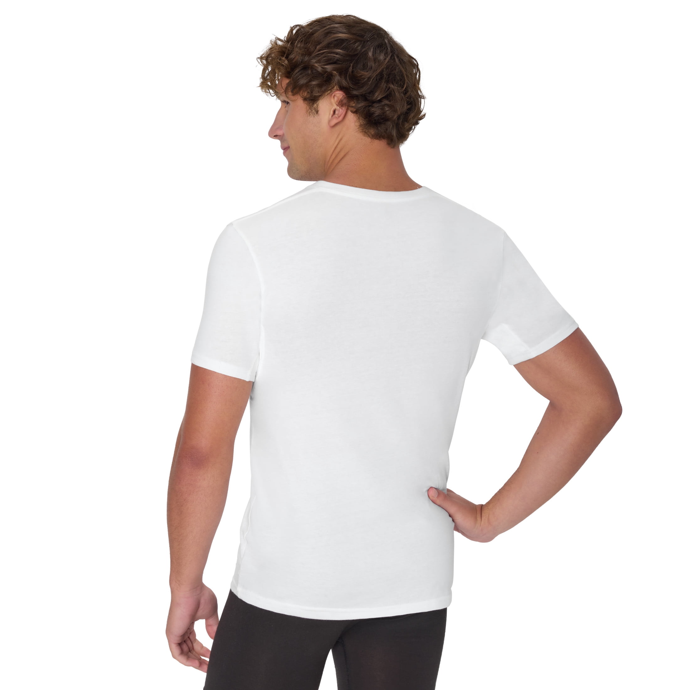 T-Shirt V-Neck with Sweat Block Tech, 3-Pack, White Tees