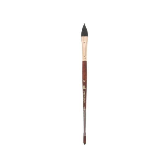 Princeton Brush Neptune Synthetic Squirrel Watercolor Brush, Oval Wash, 1/2