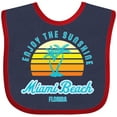 thumbnail image 3 of Inktastic Summer Enjoy the Sunshine Miami Beach Florida in Blue Boys or Girls Baby Bib, 3 of 4