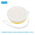 thumbnail image 3 of Uxcell Collapsible Cup, 2 Pack 200mL Travel Folding Cup for Camping, Yellow, 3 of 6