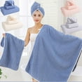 thumbnail image 1 of Fiudx Juego de Toallas de Baño de Terciopelo, Diseño Suave y Absorbente, Material Que No Suelta Pelusa, Ideal para Baño o Dormitorio, Secado Rápido, Multiusos, Juego de 3 Piezas, Tamaños 35 X 75 Cm,, 1 of 6