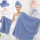 thumbnail image 1 of Set de toallas de terciopelo de 3 piezas | Poliéster absorbente engrosado | Azul Gris Rosa Blanco | Blanda que no muda el pelo | Dormitorio de baño | 35x75cm, 70x140cm, 25x65cm, 1 of 5