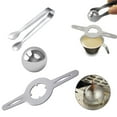 thumbnail image 2 of Piwvid Espresso Frozen Ball, Coffee Cooling Tool, Stainless Steel Espresso Chilling Ball, Reusable Ice Coffee Ball with Detachable Rack and Tong, Ice Ball for Pour Over Coffee, 2 of 9