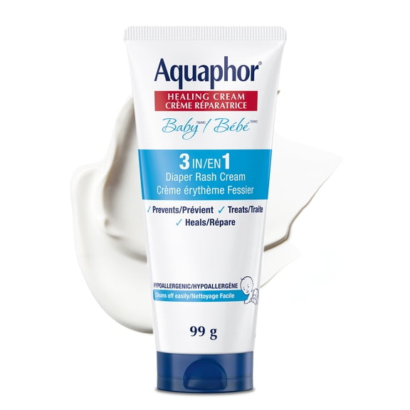 Crème pour l’érythème fessier Aquaphor Bébé, 15 % d’Oxyde de Zinc, sans parfum