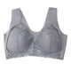 thumbnail image 1 of Minnieouse Cierre frontal Beauty Back Cómodo moldeador Push Up Seamless Beauty Back Sports Bra, Womens Casual Comfort Lace Ropa interior Gris 4XL, 1 of 6