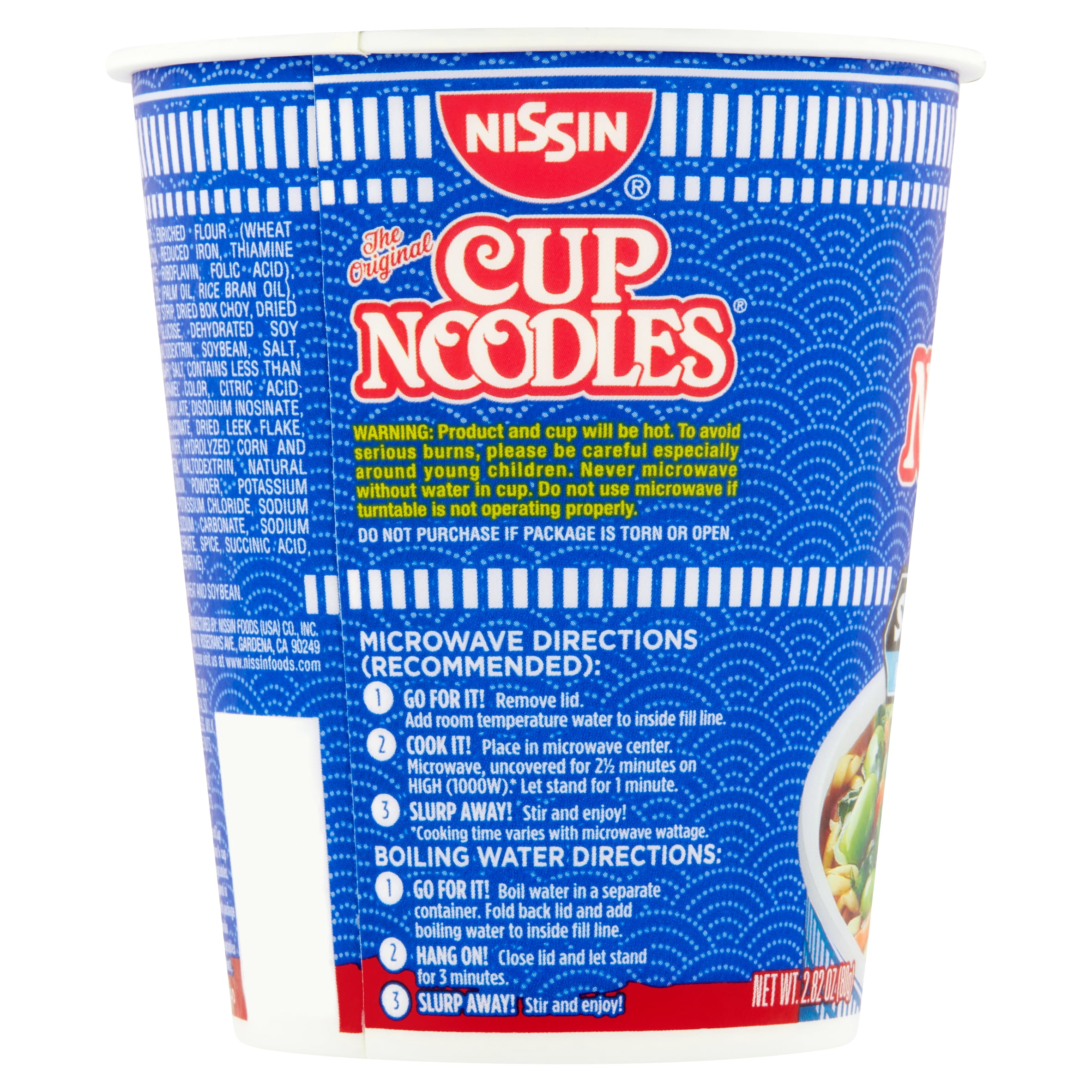 Nissin The Original Cup Noodles Very Veggie Soy Sauce Ramen Noodle Soup, 2.82 oz