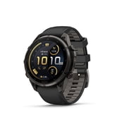 Garmin fenix 9 Pro – inReach, 47 mm Carbon Gray DLC Titanium with Black/Pebble Gray Silicone Band