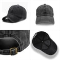thumbnail image 3 of Gorra de béisbol con visera solar para mujer, de mezclilla lavada en la calle, de color sólido, personalizada, para hombre, 3 piezas, 3 of 6