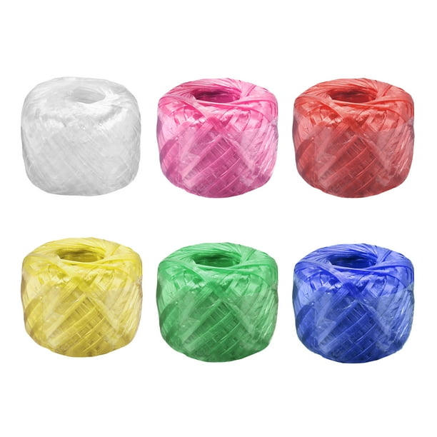 Uxcell Polyester Nylon Plastic Rope Twine Household Bundled for  Packing,100m Length,6 Colors,6 Rolls