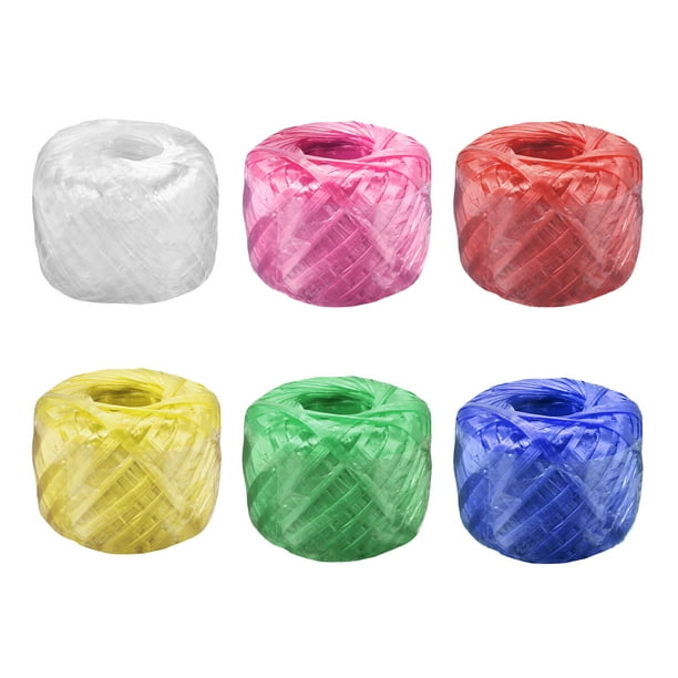 Uxcell Polyester Nylon Plastic Rope Twine Household Bundled for  Packing,100m Length,6 Colors,6 Rolls 
