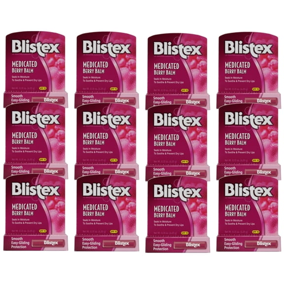Blistex Medicated Lip Balm, SPF 15, Berry.15-Ounce Tubes (Pack of 12)