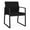 OpenHouse Black, variant on Gansett Reception Waiting Room Healthcare Guest Chair / Black Steel / Light Gray