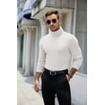 thumbnail image 3 of COOFANDY Men's Ribbed Turtleneck Sweater Casual Basic Long Sleeve Knitted Pullover Sweater, 3 of 7