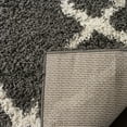 thumbnail image 4 of SAFAVIEH Daley Geometric Plush Shag Area Rug, Dark Grey/Ivory, 8'6" x 12', 4 of 9