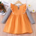 thumbnail image 2 of YEEDISON Children's Dress Autumn and Winter Girls' Dress Cotton Long Sleeve Flower Embroidery Lace Pocket Dress for 18M-6Y, 2 of 4