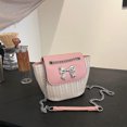 thumbnail image 4 of Bolso Hobo Elegante Playa Verano Tejido Paja Con Lazo para Mujer Viajes Al Aire Libre, 4 of 9