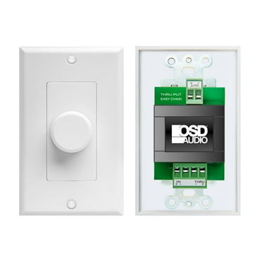 OSD MVC25 25W High Power Commercial 25/70V In-Wall Rotary In-Wall Volume Control, Easily Daisy Chain