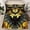 Black Yellow, variant on Homewish Gothic Halloween Spider Web Bed Sheets,Bat Spooky Pattern Full Size Sheets,Red Black,4pcs,1 Flat Sheet,1 Fitted Sheet and 2 Pillowcases