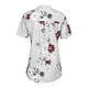 thumbnail image 5 of Blusa de gasa para mujer Camisas de manga corta con cuello en V Blusa con estampado floral, 5 of 5