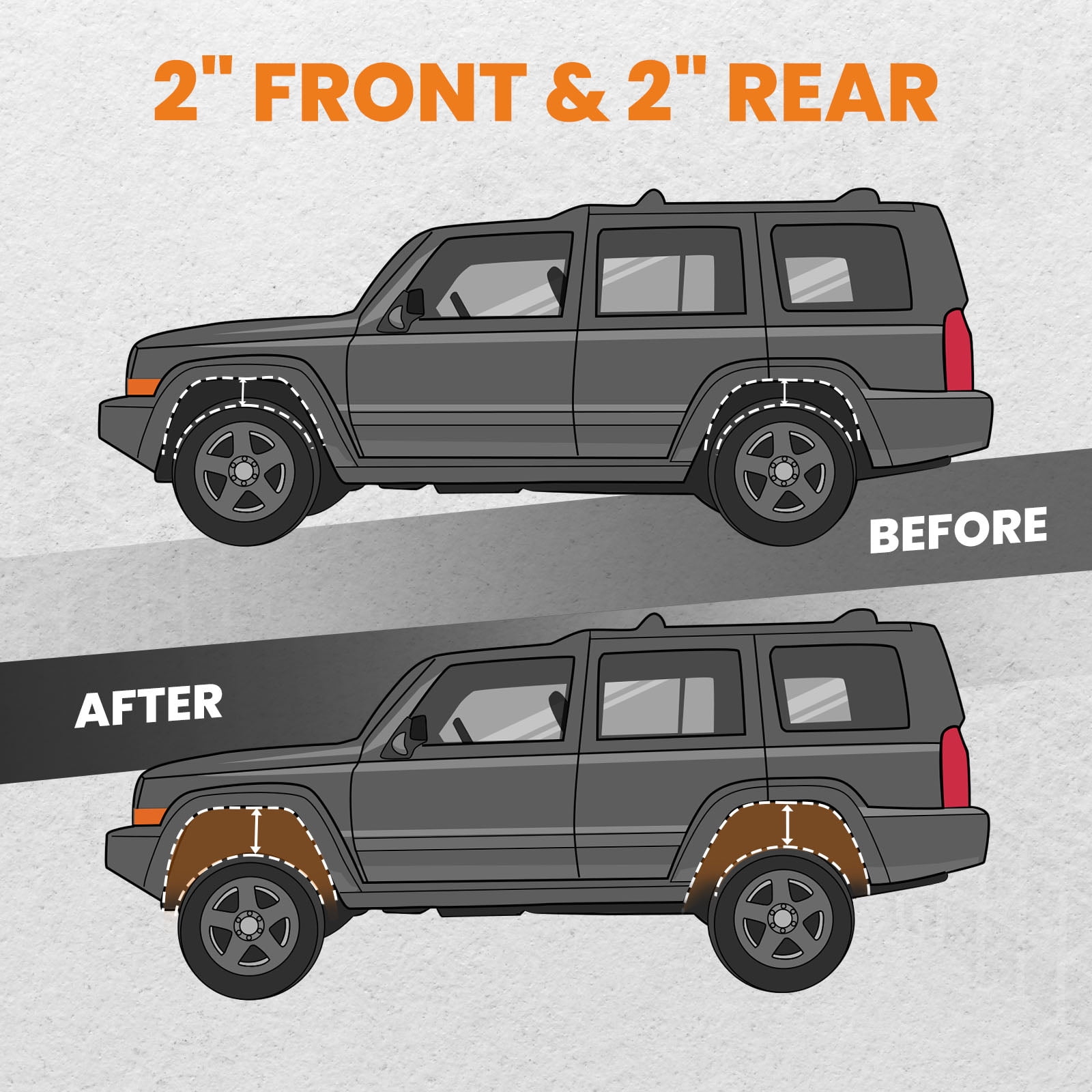 maXpeedingrods 2" Lift Kit for Subaru Legacy Outback 2005-2009, Suspension Leveling Kit